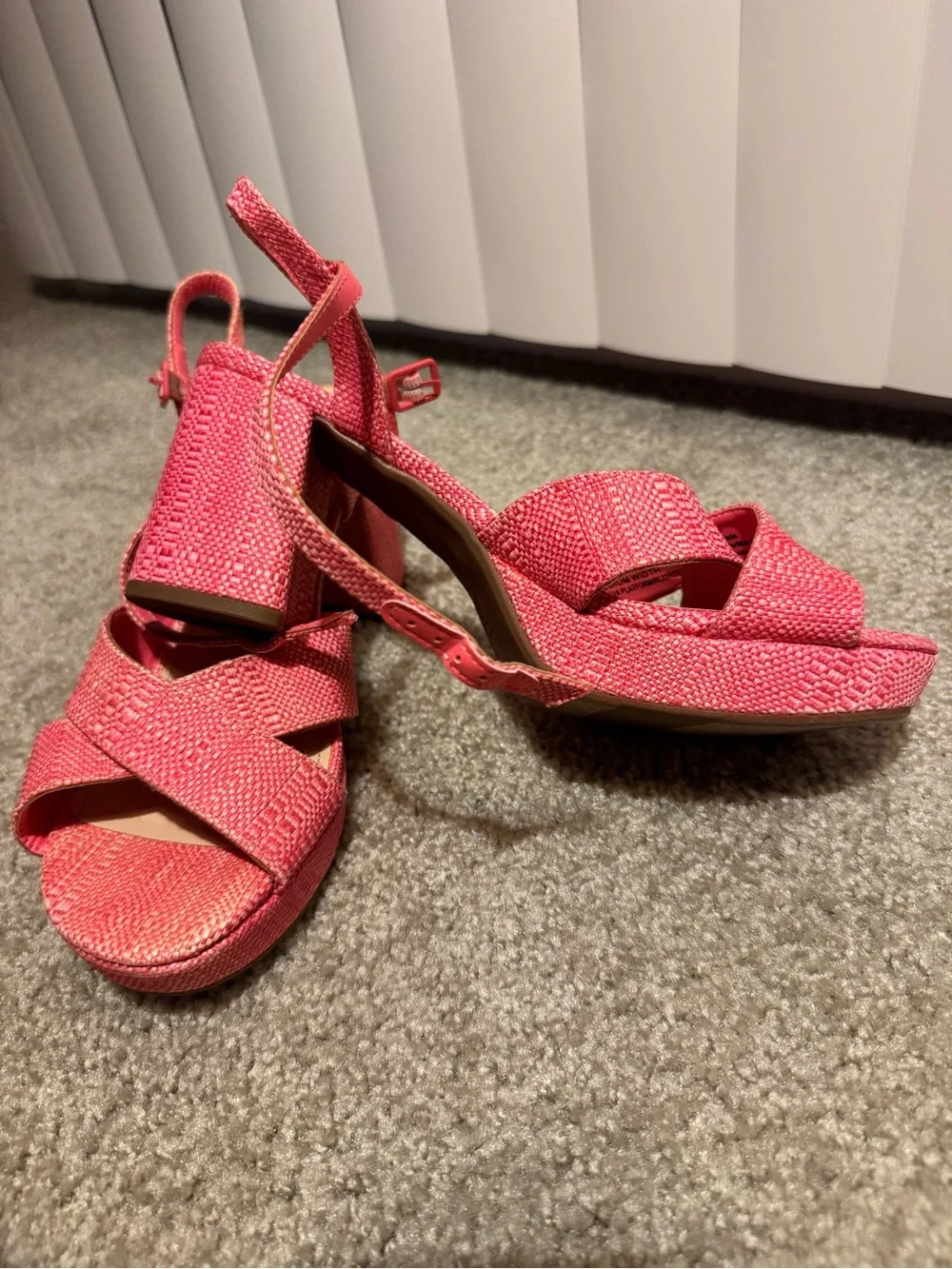 Women’s Coral Woven Slingback Block Heels